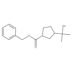 (R)-Benzyl 3-(2-hydroxypropan-2-yl)pyrrolidine-1-carboxylate结构式