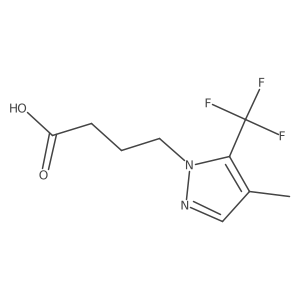 4-[4-Methyl-5-(trifluoromethyl)-1H-pyrazol-1-yl]butanoic acid Structure