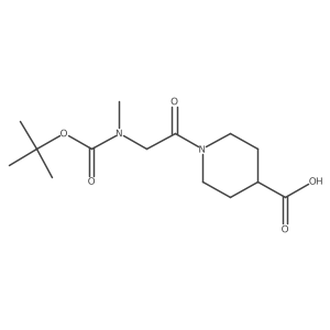 1-(2-{[(Tert-butoxy)carbonyl](methyl)amino}acetyl)piperidine-4-carboxylic acid结构式