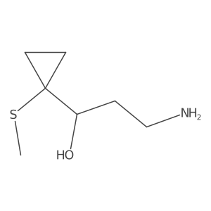 3-Amino-1-[1-(methylsulfanyl)cyclopropyl]propan-1-ol Structure
