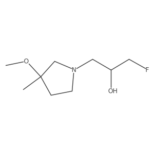1-Fluoro-3-(3-methoxy-3-methylpyrrolidin-1-yl)propan-2-ol Structure