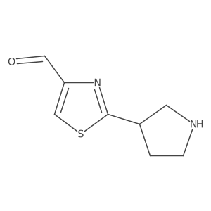 2-(Pyrrolidin-3-yl)thiazole-4-carbaldehyde结构式