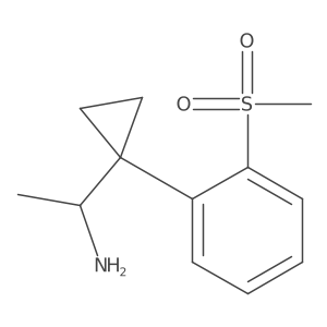 1-[1-(2-Methanesulfonylphenyl)cyclopropyl]ethan-1-amine结构式