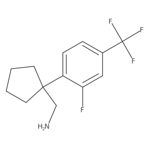 {1-[2-Fluoro-4-(trifluoromethyl)phenyl]cyclopentyl}methanamine结构式