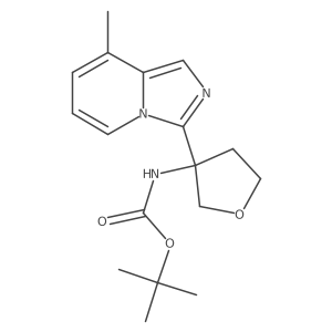 Tert-butyl (3-(8-methylimidazo[1,5-a]pyridin-3-yl)tetrahydrofuran-3-yl)carbamate Structure
