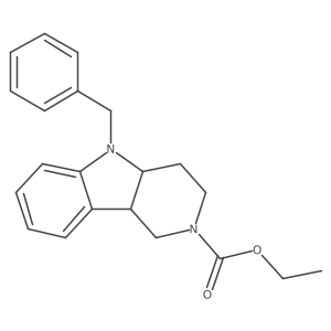 rel-Ethyl (4aR,9bS)-1,3,4,4a,5,9b-hexahydro-5-(phenylmethyl)-2H-pyrido[4,3-b]indole-2-carboxylate结构式