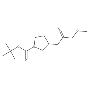 Tert-butyl 3-(3-methoxy-2-oxopropyl)pyrrolidine-1-carboxylate Structure