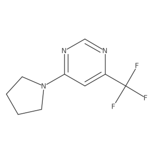 4-(Pyrrolidin-1-yl)-6-(trifluoromethyl)pyrimidine结构式