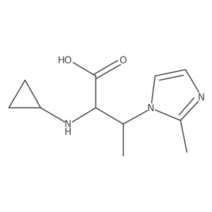 2-(cyclopropylamino)-3-(2-methyl-1H-imidazol-1-yl)butanoic acid结构式