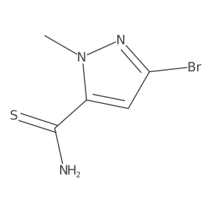 3-bromo-1-methyl-1H-pyrazole-5-carbothioamide Structure
