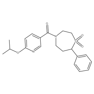 (1,1-Dioxido-7-phenyl-1,4-thiazepan-4-yl)(6-isopropoxypyridin-3-yl)methanone结构式