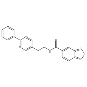 N-(2-(2-phenylpyrimidin-5-yl)ethyl)benzo[c][1,2,5]thiadiazole-5-carboxamide结构式