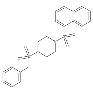 8-((4-(Benzylsulfonyl)piperidin-1-yl)sulfonyl)quinoline Structure