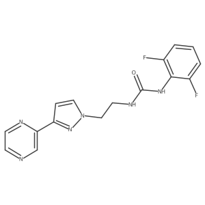 1-(2,6-difluorophenyl)-3-(2-(3-(pyrazin-2-yl)-1H-pyrazol-1-yl)ethyl)urea Structure