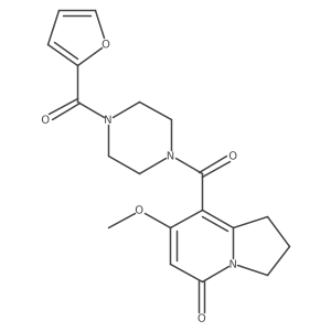8-(4-(furan-2-carbonyl)piperazine-1-carbonyl)-7-methoxy-2,3-dihydroindolizin-5(1H)-one结构式