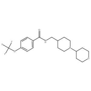 N-((1-(tetrahydro-2H-pyran-4-yl)piperidin-4-yl)methyl)-4-(trifluoromethoxy)benzamide结构式