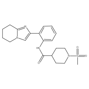 1-(methylsulfonyl)-N-(2-(5,6,7,8-tetrahydroimidazo[1,2-a]pyridin-2-yl)phenyl)piperidine-4-carboxamide Structure