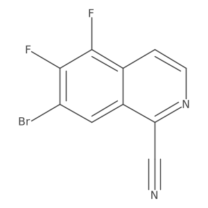 7-Bromo-5,6-difluoroisoquinoline-1-carbonitrile结构式