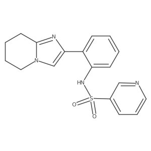 N-(2-(5,6,7,8-tetrahydroimidazo[1,2-a]pyridin-2-yl)phenyl)pyridine-3-sulfonamide结构式