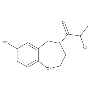 1-(7-Bromo-2,3,4,5-tetrahydro-1,4-benzoxazepin-4-yl)-2-chloropropan-1-one Structure