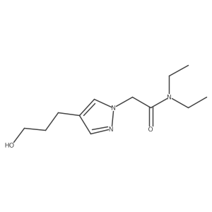 N,N-diethyl-2-[4-(3-hydroxypropyl)-1H-pyrazol-1-yl]acetamide Structure