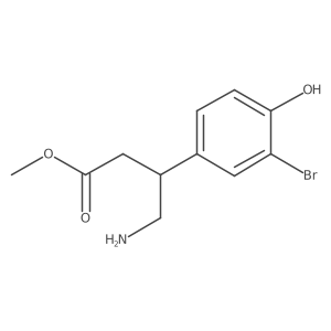 Methyl 4-amino-3-(3-bromo-4-hydroxyphenyl)butanoate结构式