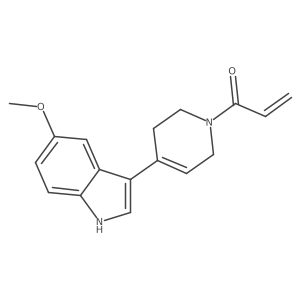 1-[4-(5-methoxy-1H-indol-3-yl)-1,2,3,6-tetrahydropyridin-1-yl]prop-2-en-1-one Structure