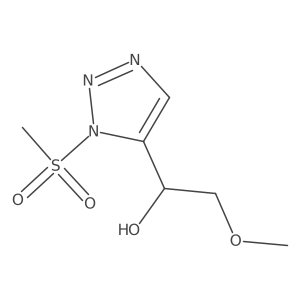 (1R)-1-(1-methanesulfonyl-1H-1,2,3-triazol-5-yl)-2-methoxyethan-1-ol结构式