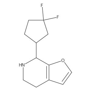 7-(3,3-difluorocyclopentyl)-4H,5H,6H,7H-furo[2,3-c]pyridine Structure
