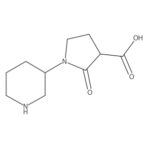 2-Oxo-1-(piperidin-3-yl)pyrrolidine-3-carboxylic acid结构式