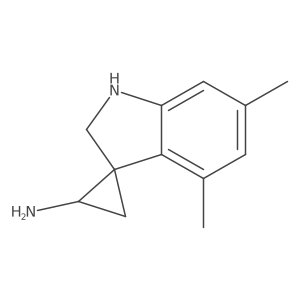 4',6'-Dimethyl-1',2'-dihydrospiro[cyclopropane-1,3'-indole]-2-amine结构式