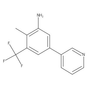 2-Methyl-5-(pyridin-3-yl)-3-(trifluoromethyl)aniline结构式