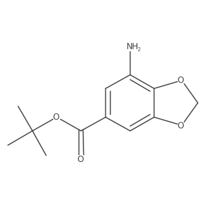 Tert-butyl 7-amino-1,3-dioxaindane-5-carboxylate结构式