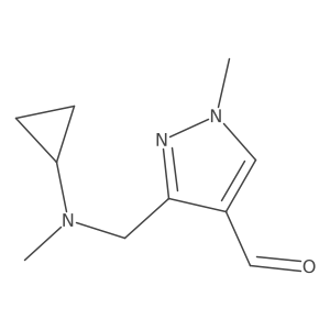 3-{[cyclopropyl(methyl)amino]methyl}-1-methyl-1H-pyrazole-4-carbaldehyde Structure