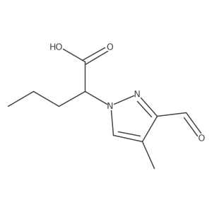 2-(3-formyl-4-methyl-1H-pyrazol-1-yl)pentanoic acid Structure