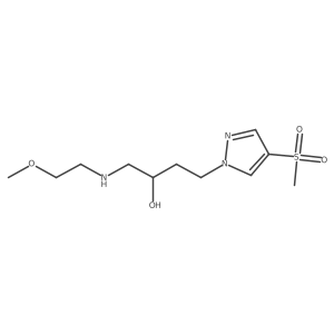 4-(4-methanesulfonyl-1H-pyrazol-1-yl)-1-[(2-methoxyethyl)amino]butan-2-ol Structure