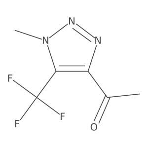 1-[1-methyl-5-(trifluoromethyl)-1H-1,2,3-triazol-4-yl]ethan-1-one结构式
