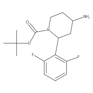 Tert-butyl 4-amino-2-(2,6-difluorophenyl)piperidine-1-carboxylate结构式