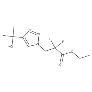 ethyl 2,2-difluoro-3-[4-(2-hydroxypropan-2-yl)-1H-1,2,3-triazol-1-yl]propanoate结构式