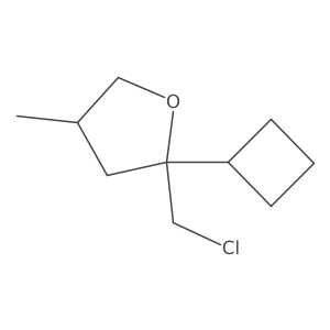 2-(Chloromethyl)-2-cyclobutyl-4-methyloxolane结构式