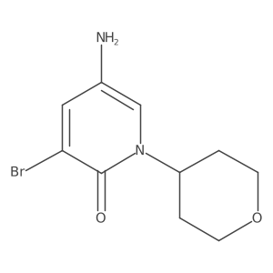 5-Amino-3-bromo-1-(oxan-4-yl)-1,2-dihydropyridin-2-one结构式