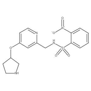 2-Nitro-N-[(4-pyrrolidin-3-yloxypyridin-2-yl)methyl]benzenesulfonamide结构式