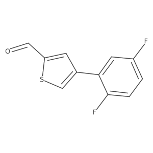 4-(2,5-Difluorophenyl)thiophene-2-carbaldehyde结构式