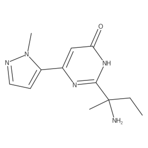 2-(2-aminobutan-2-yl)-6-(1-methyl-1H-pyrazol-5-yl)-3,4-dihydropyrimidin-4-one结构式