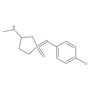 1-[(4-Chlorophenyl)imino]-3-(methylamino)-1lambda6-thiolan-1-one结构式