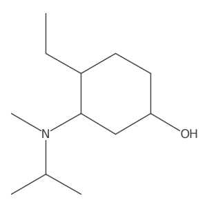 4-Ethyl-3-[methyl(propan-2-yl)amino]cyclohexan-1-ol结构式