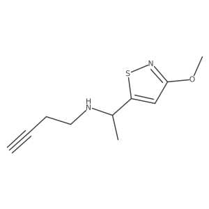(But-3-yn-1-yl)[1-(3-methoxy-1,2-thiazol-5-yl)ethyl]amine Structure