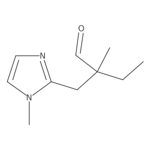 2-methyl-2-[(1-methyl-1H-imidazol-2-yl)methyl]butanal Structure