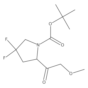 Tert-butyl 4,4-difluoro-2-(2-methoxyacetyl)pyrrolidine-1-carboxylate结构式