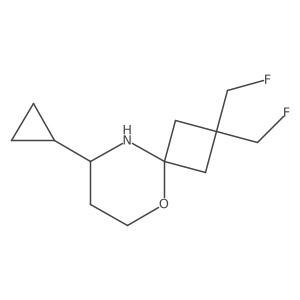 8-Cyclopropyl-2,2-bis(fluoromethyl)-5-oxa-9-azaspiro[3.5]nonane Structure